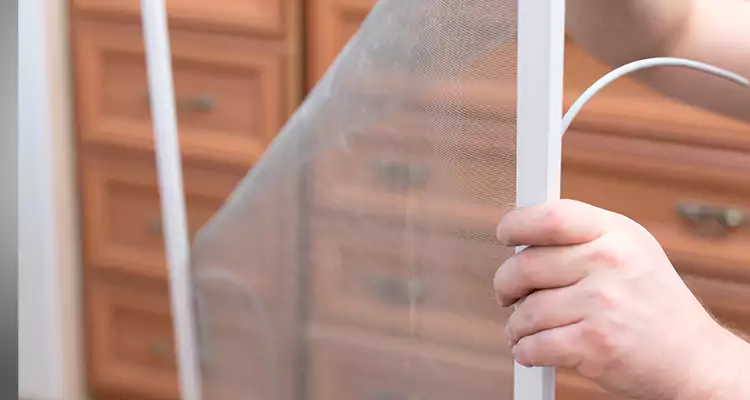 Privacy Mesh Screen Door Installation in Estero, FL