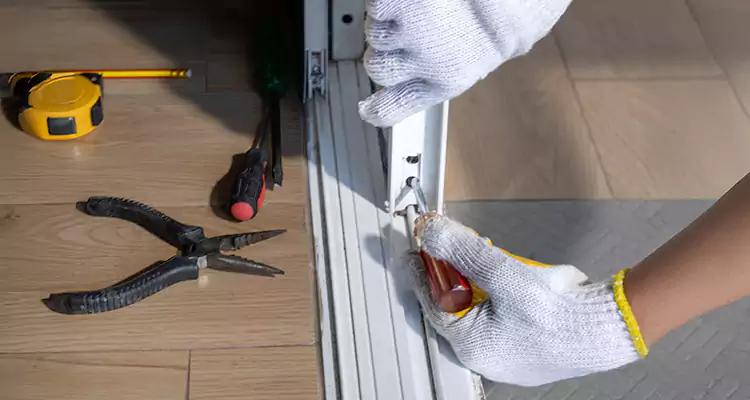 Backyard Sliding Door Track Repair in Estero, FL
