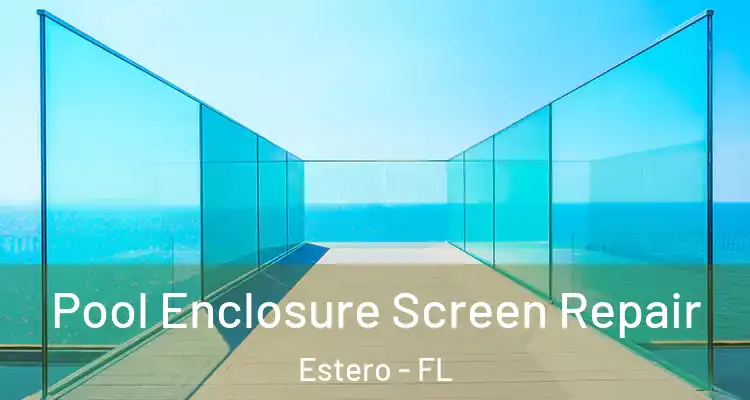  Pool Enclosure Screen Repair Estero - FL